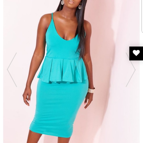 rebdolls Dresses & Skirts - New Rebdolls Midi Peplum Dress I Turquoise